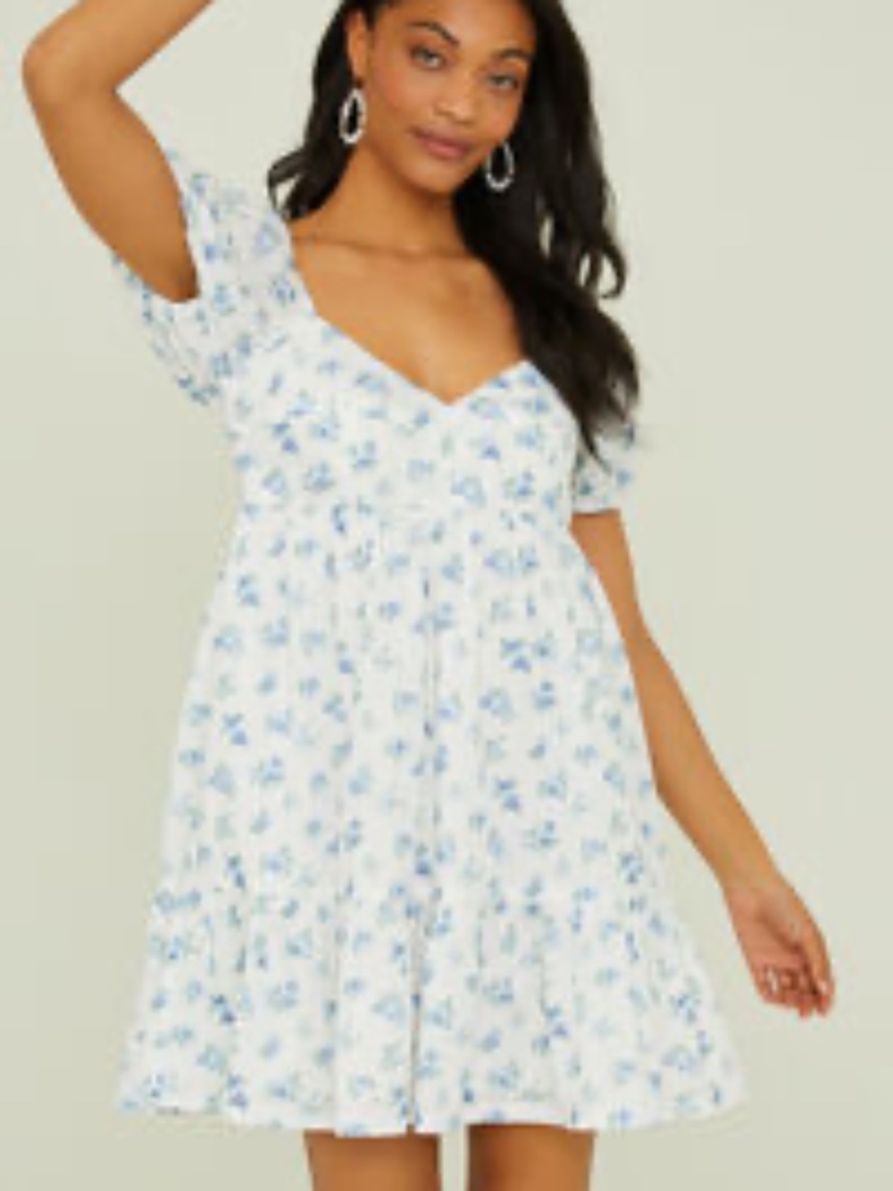 Altar'd State Floral Eyelet Mini Dress
